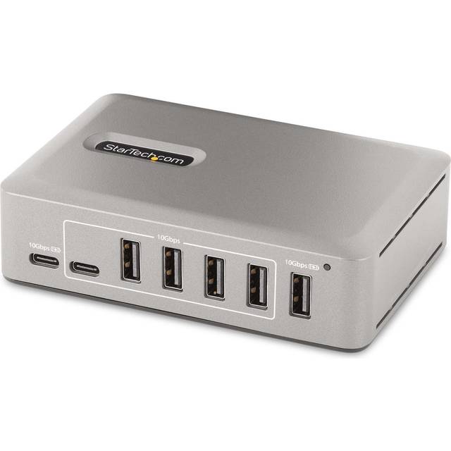 StarTech.com USB-C-hubb med 10 portar – 8 x USB-A/2x USB-C – med 65 W-källa – USB 3.1 10 Gbps – USB-typ C-tjuv med USB-IF-certifierad – USB C-multiplikator (10G5A2CS-USB-C-HUB)