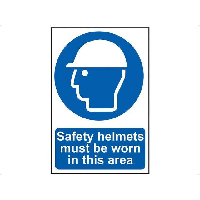 Scan Safety Helmets Must Be Worn In This Area - PVC 200 x 300mm SCA0002