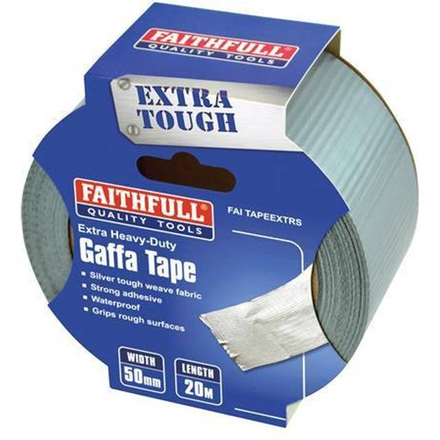 Faithfull 00455020SITB6 Extra Heavy-Duty Gaffa Tape 50mm x 20m Silver