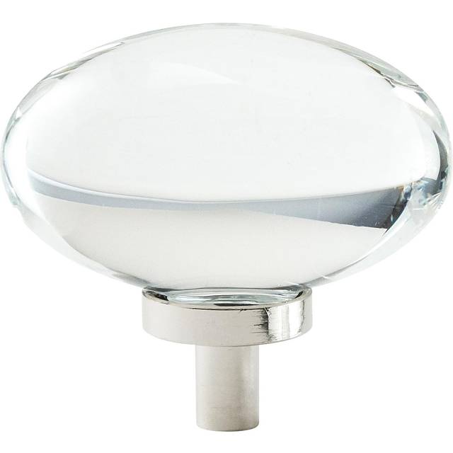 Glacio 134 in 44 mm Length ClearPolished Nickel Cabinet Knob