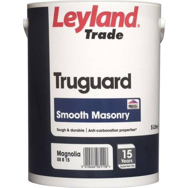 Leyland trade smooth masonry truguard brilliant white paint 5l