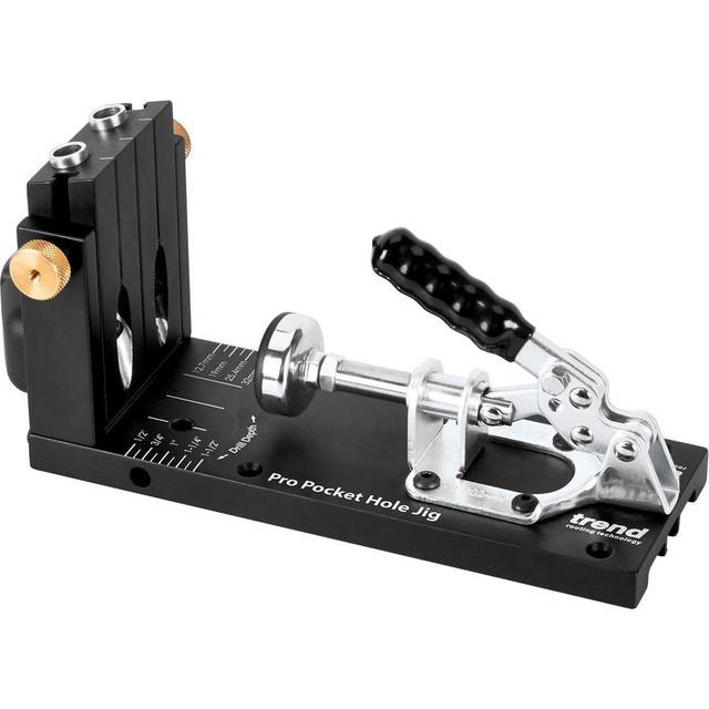 Trend Pocket Hole Pro Jig (Kit) in Black Aluminium