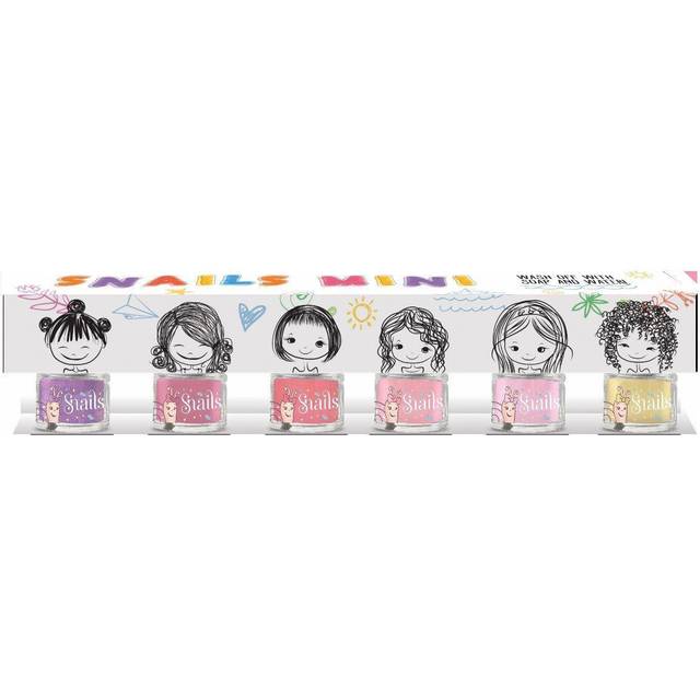 Snails 516332, barns nagellack presentset, mini 6 x 7 ml, vattenbaserad, tvättbar, ofarlig, vegansk