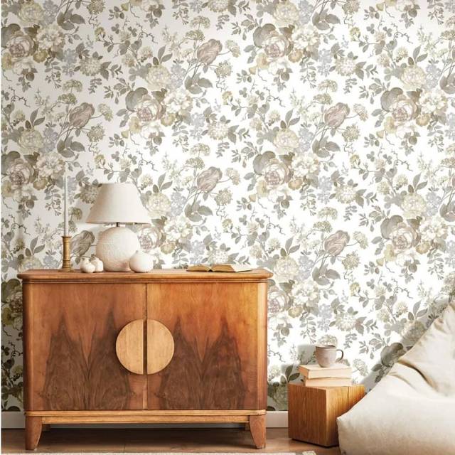 Galerie Cottage Chic Floral Beige Wallpaper 84020, Cream