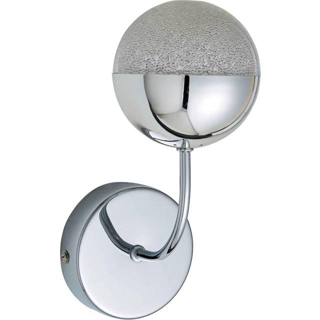 Spa Rhodes LED Single Wall Light 5W Cool White Crackle Effect and Chrome