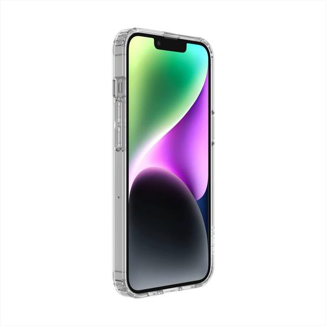 Belkin MagSafe-kompatibelt skal för iPhone 14, genomskinligt magnetiskt iPhone 14-fodral med magneter och förhöjd stötdämpande kant för skydd av kameran, kompatibel med trådlös MagSafe-laddning