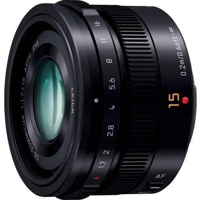 Panasonic H-X015-K Monofocal Wide Angle Lens for Micro Four Thirds Leica DG SUMMILUX 15mm/F1.7 ASPH. Black
