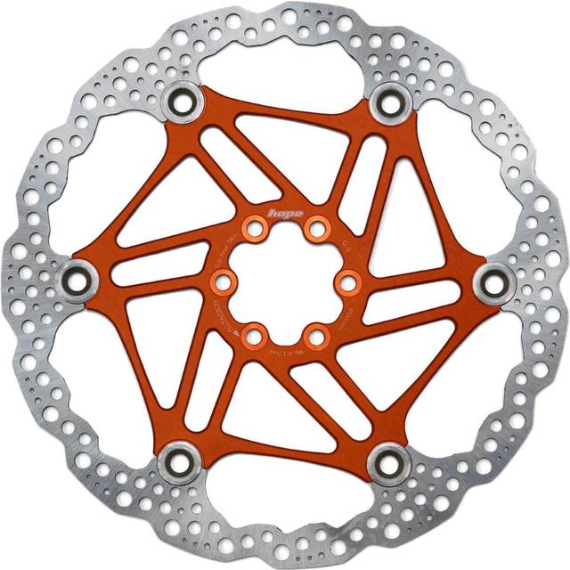 Hope Floating Rotor - Colour: Orange - Size: 200mm - Fitment: 6 Bolt