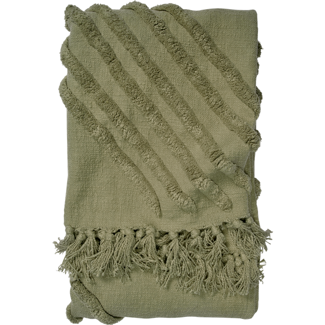 Classic Collection - Pläd Throw Edge - Grön