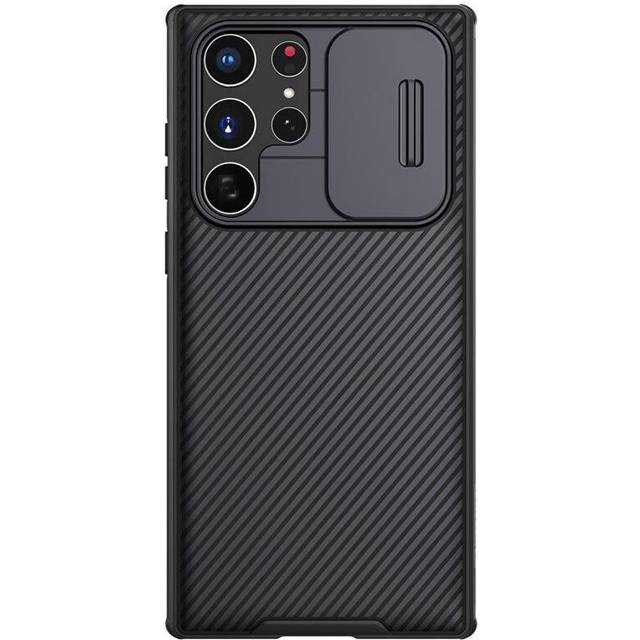 Nillkin CamShield Pro Fodral Samsung Galaxy S23 Ultra Telefonfodral Kamera Slider Skydd lyx TPU + PC Stötsäkert bakstycke Samsung S23 Ultra svart