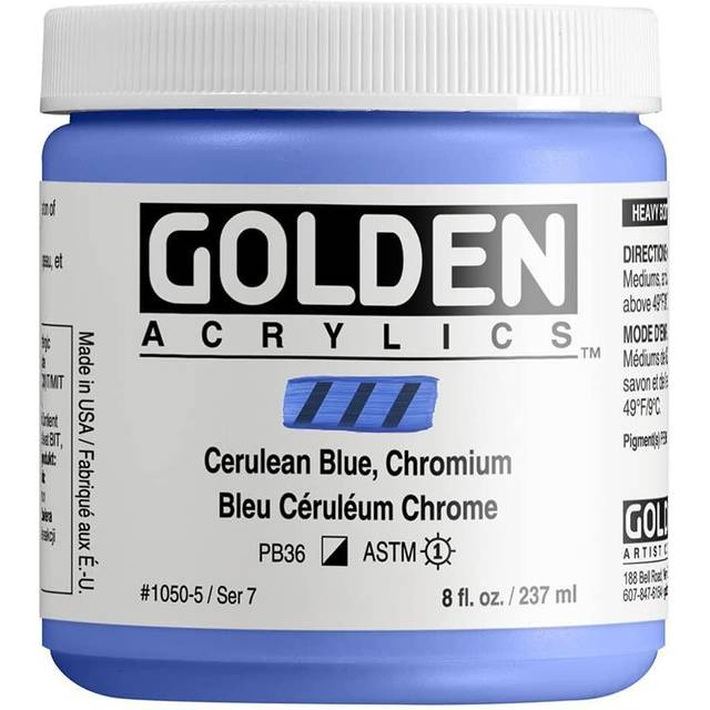 Golden : Heavy Body Acrylic Paint : 236ml : Cerulean Blue Chromium