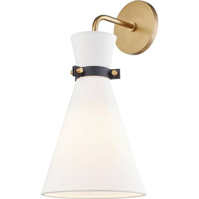 Julia 1 Light Wall Sconce Brass, Black, Linen
