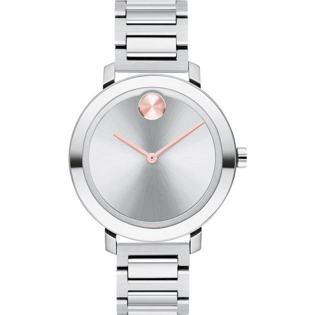 MOVADO Bold 34MM Quartz Metallic Dial Silver-Tone Women's Watch 3600647 - 34 mm