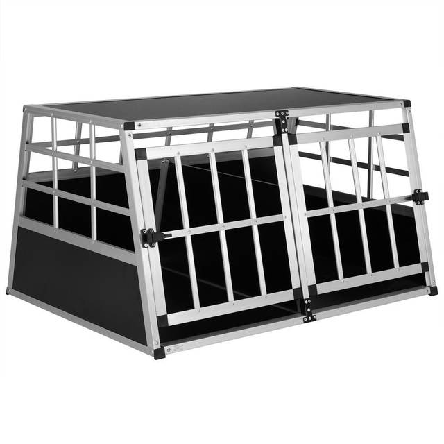 Dog Car Crate XL Aluminium 89x70x51cm