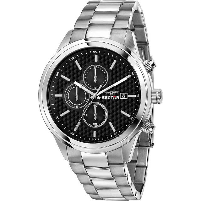 Mens Wristwatch Sector 670 R3273740002 Chrono Stainless Steel Black