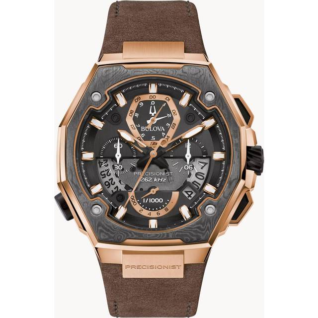 Bulova Precisionist X Special Edition Mens Brown Watch 98B356 Leather - One Size