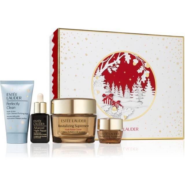 Estée Lauder Firm & Lift Wonders Set: Perfectly Clean Cleanser + Advanced Night Repair + Revitalising Supreme + Eye Balm 4pcs