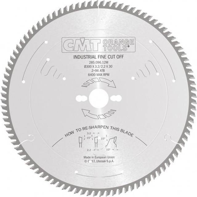 CMT Orange Tools 285.096.12 M â Circular Saw Blade 300 x 3.2 x 30 Z 96 ATB 15 Degrees Silent