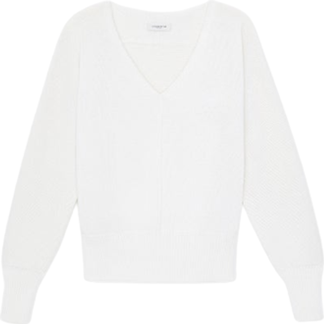 Lafayette 148 New York Wide V Neck Dolman Silk-Blend Sweater