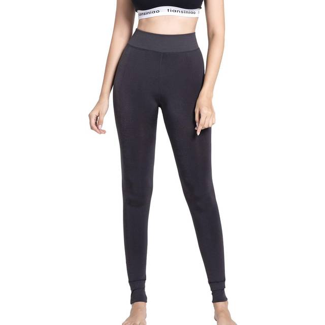 Romastory Winter Warm Women Elastic Leggings Pants Fleece Lined Thick Tights S/M Size (Black+Coffee Pack)