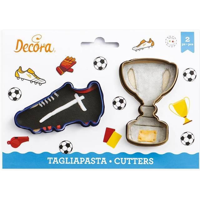 Ausstechformen "Fußballschuh und Pokal" im 2er Set, aus Kunststoff