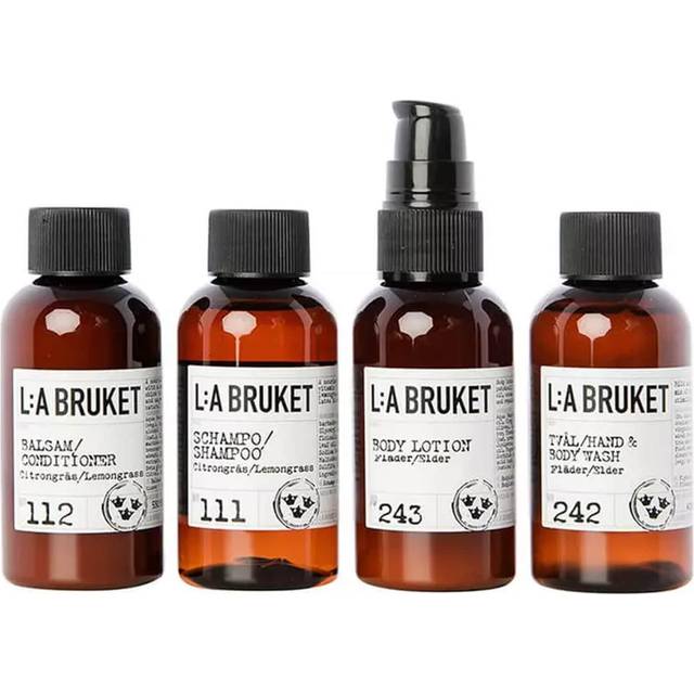 L:A BRUKET LA Bruket Travel Essentials For Body & Hair 4 x 55ml