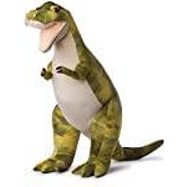 WWF plyschdjur, T-Rex (80 cm), särskilt fluffig och verklighetstrogen plyschdjurkollektion från WWF, höga kvalitets- och säkerhetsstandarder, även lämplig för spädbarn, flerfärgad