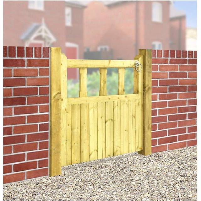 Quorn Single Garden Gate - Pressure Treated Scandinavian Redwood - W1050 x H900 mm