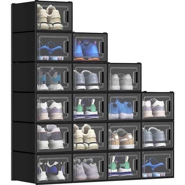 YITAHOME Shoe Storage Box  18 PCS Medium Size Shoe Storage Organizers