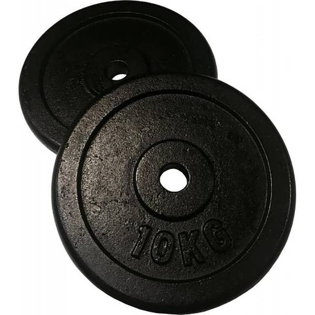 Fit 'n Shape Weight Plates, Iron (2 X 2,5kg - 15kg) 30mm - 10 Kg Träningsutrustning Black - 10 kg
