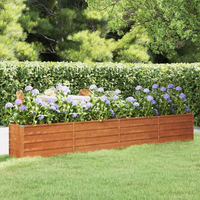 vidaXL Garden Raised Bed Rusty 320x40x45 cm Corten Steel - Brown