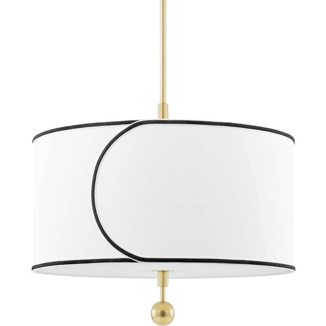 Hudson Valley Lighting - Zara 1 Light Large Pendant Brass, Belgian Linen