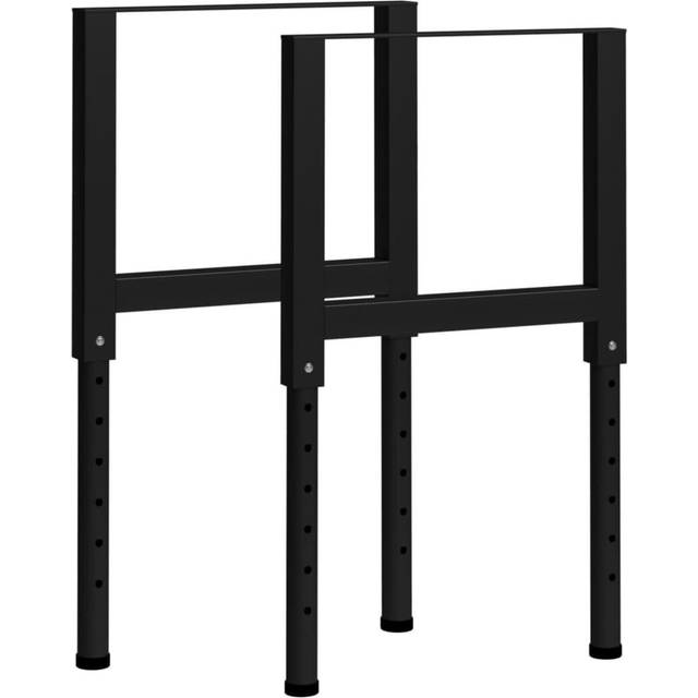 Vidaxl - Adjustable Work Bench Frames 2 pcs Metal 55x(69-95.5) cm Black
