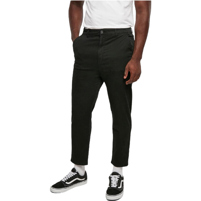Urban Classics - Cropped Chino Unionbeige - Pants - beige - W38 - 98% Cotton, 2% Elastane