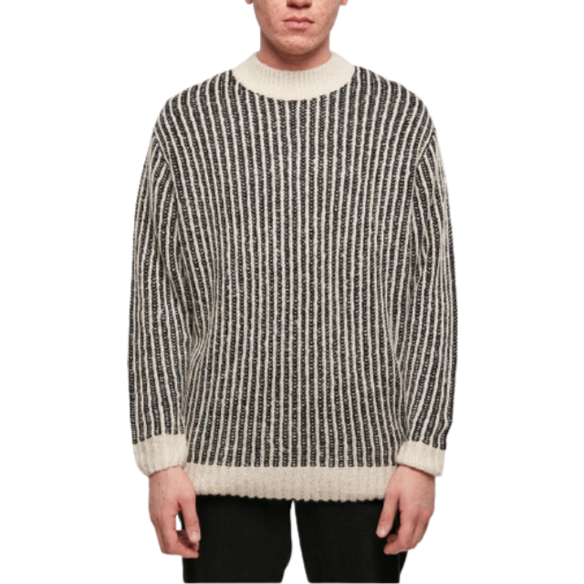 Oversized sweater Urban Classics Two Tone - Blanc - M