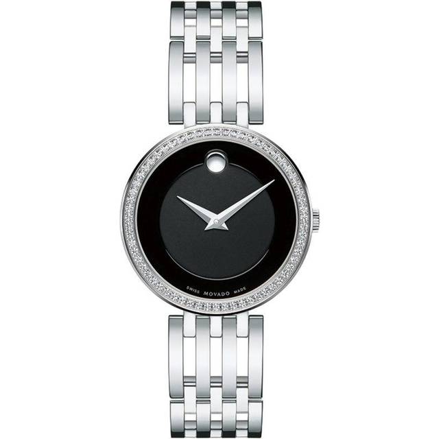 Movado Esperanza Ladies' Crystal Bezel Stainless Steel Bracelet Watch