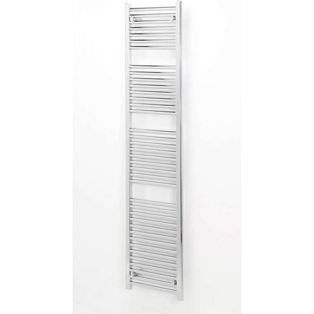 Towelrads Pisa Flat Towel Radiator 1200 x 300mm - Chrome, Silver