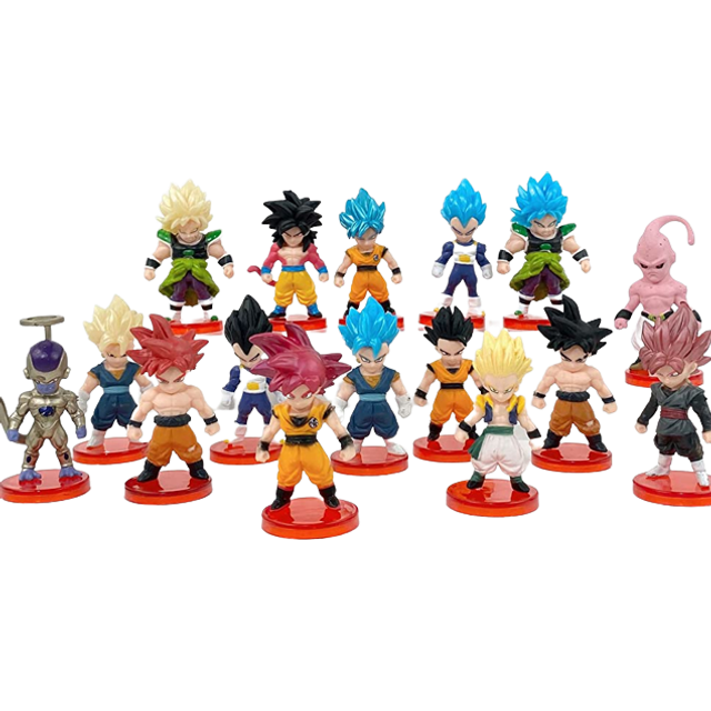 Dragon Ball Z 16-Piece Action Figure Set, 3-inch Collectibles for Cake Toppers & Party Favors