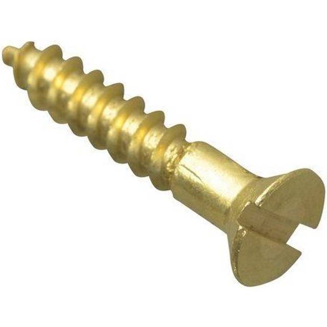 Forge FPCSK584BR Wood Screw Slotted CSK Brass 5 / 8in x 4 Forge Pack of 50