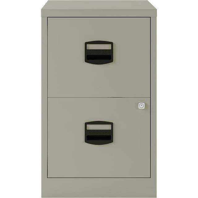 Bisley PFA Steel Filing Cabinet 2 Drawers Lockable 413 x 400 x 672 mm Grey