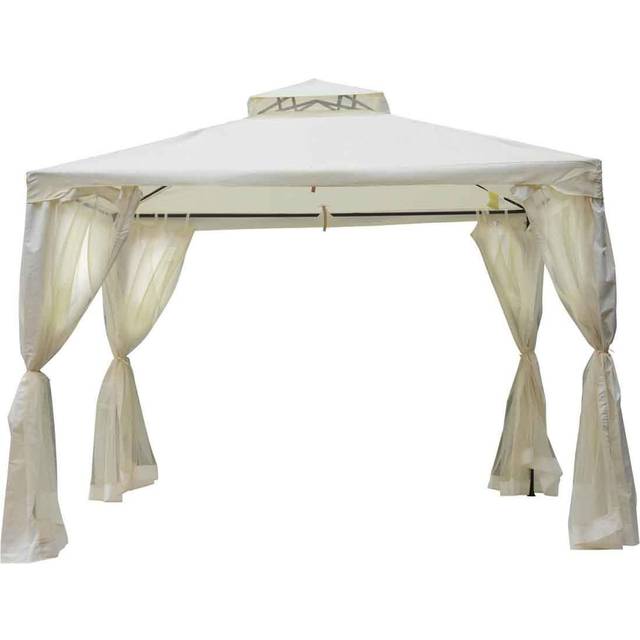 Outsunny 2.95m Outdoor Gazebo Shelter - Cream White