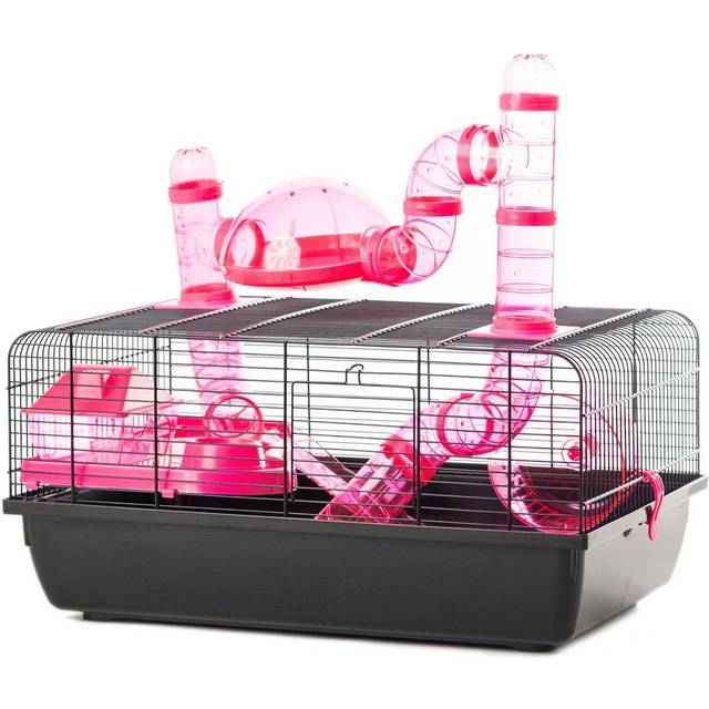 The Landmark Pink Small Animal Hamster Cage with Accessories RRP 49.99