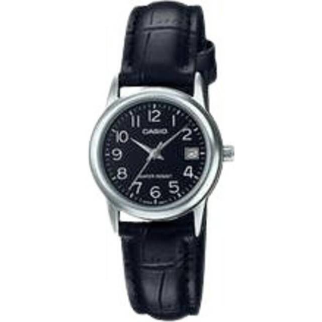 Casio Kvinnors analoga kvartsur LTP-V002L-1B, svart, Klassisk
