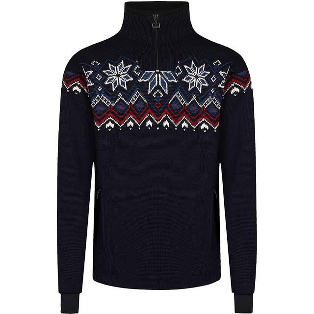 Dale of Norway Fongen Weatherproof Sweater - &#xD6;verdragstr&#xF6;jor merinoull - Herr Navy / Off White / Red Rose / Indigo XXL