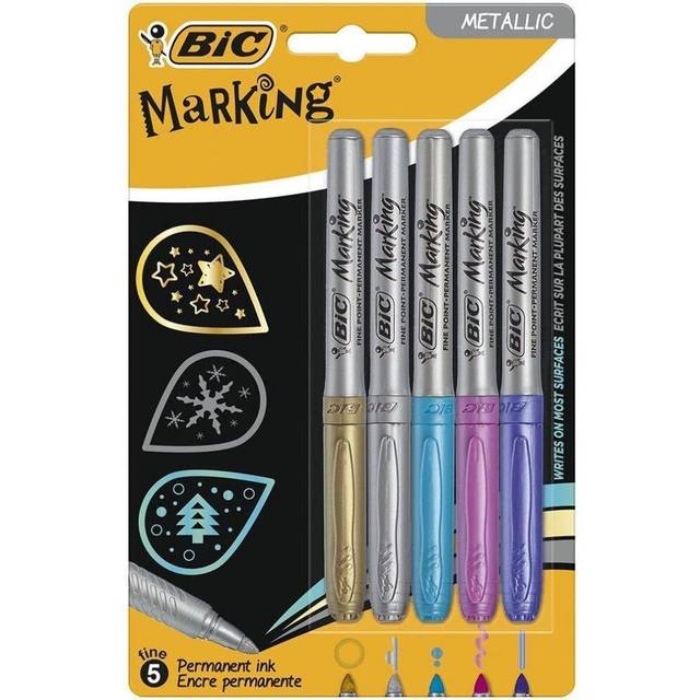 Bic Marking Color Metal Drawing Metallic Colours Pack of 5-Multi color