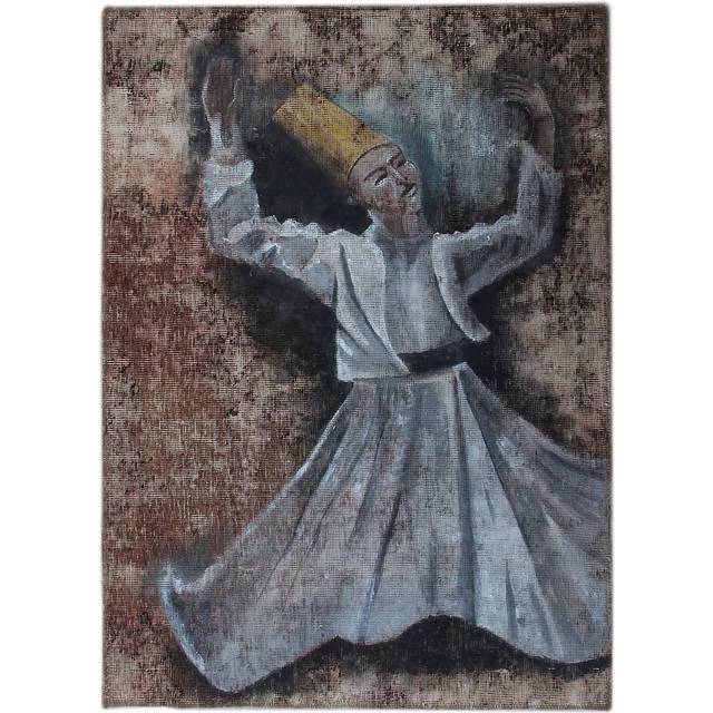 Handknuten Persisk Vintagematta 91x128cm