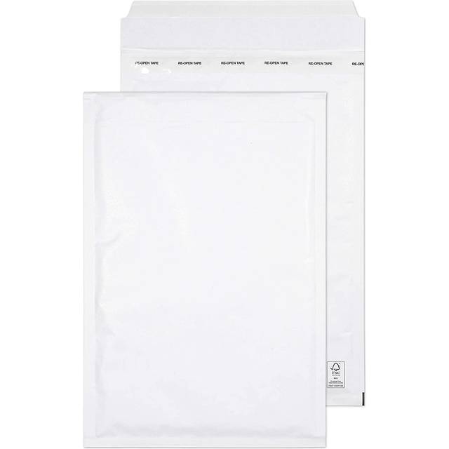 Purely Packaging 340 x 220 mm 90 Gsm Envolite Vadderat Bubbelkuvert Peel And Seal F/3 Vit, Förpackning Med 100