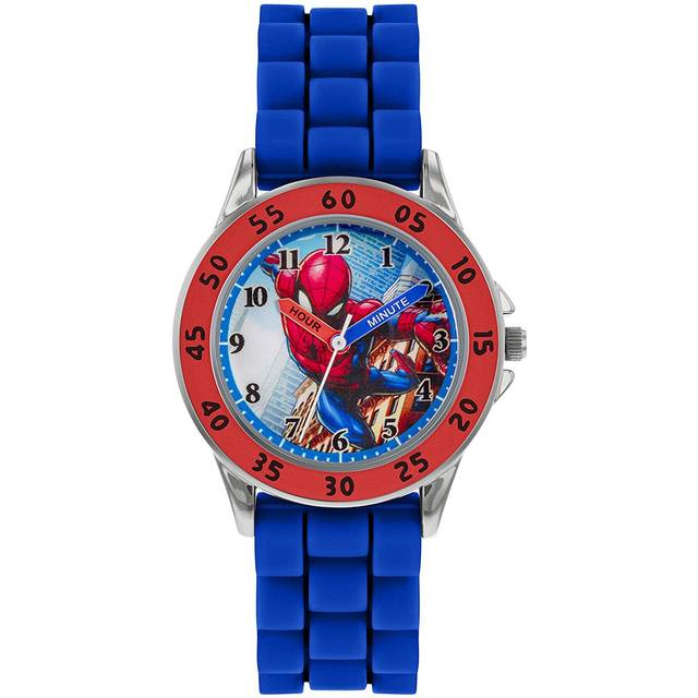 Spiderman Boy&#39;s Analogue Analog Quartz Watch with Silicone Strap SPD9048