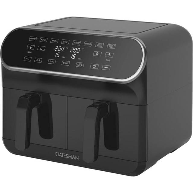 Statesman SKAF08017BK Digital Dual Zone Air Fryer - Black - Box Damage - SKAF08017BK-DB
