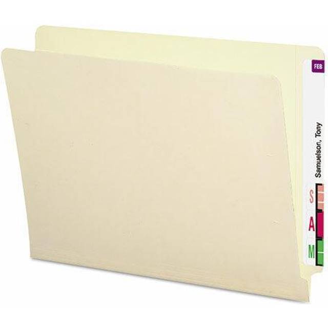 Smead End Tab File Folder  Shelf-Master Reinforced Straight-Cut Tab  Letter Size  Manila  50 per Box (24210)